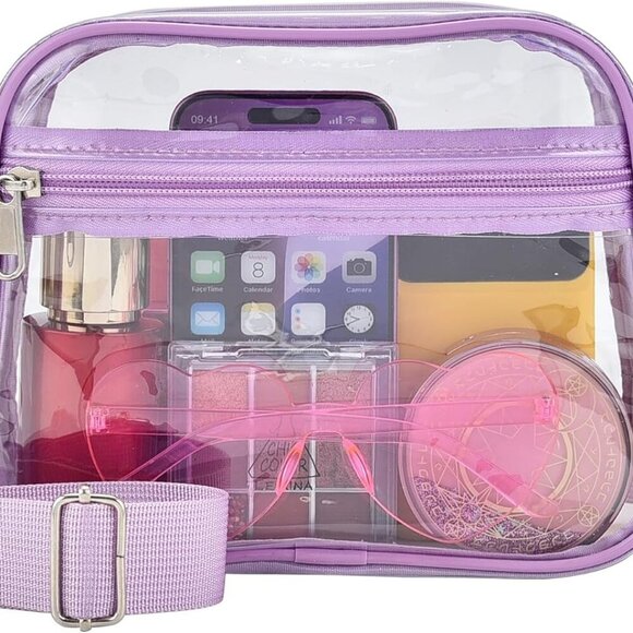 Other - Adjustable Clear Crossbody Bag - Stadium Approved 8.3x6.5 in, Lightweight Design